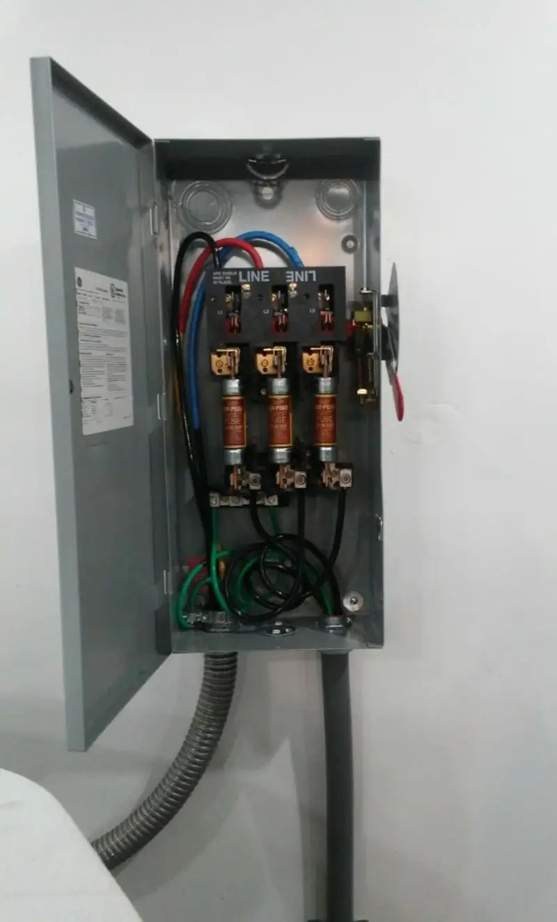 Three-phase disconnect switch installed for Electrical Wiring & Rewiring in La Mirada